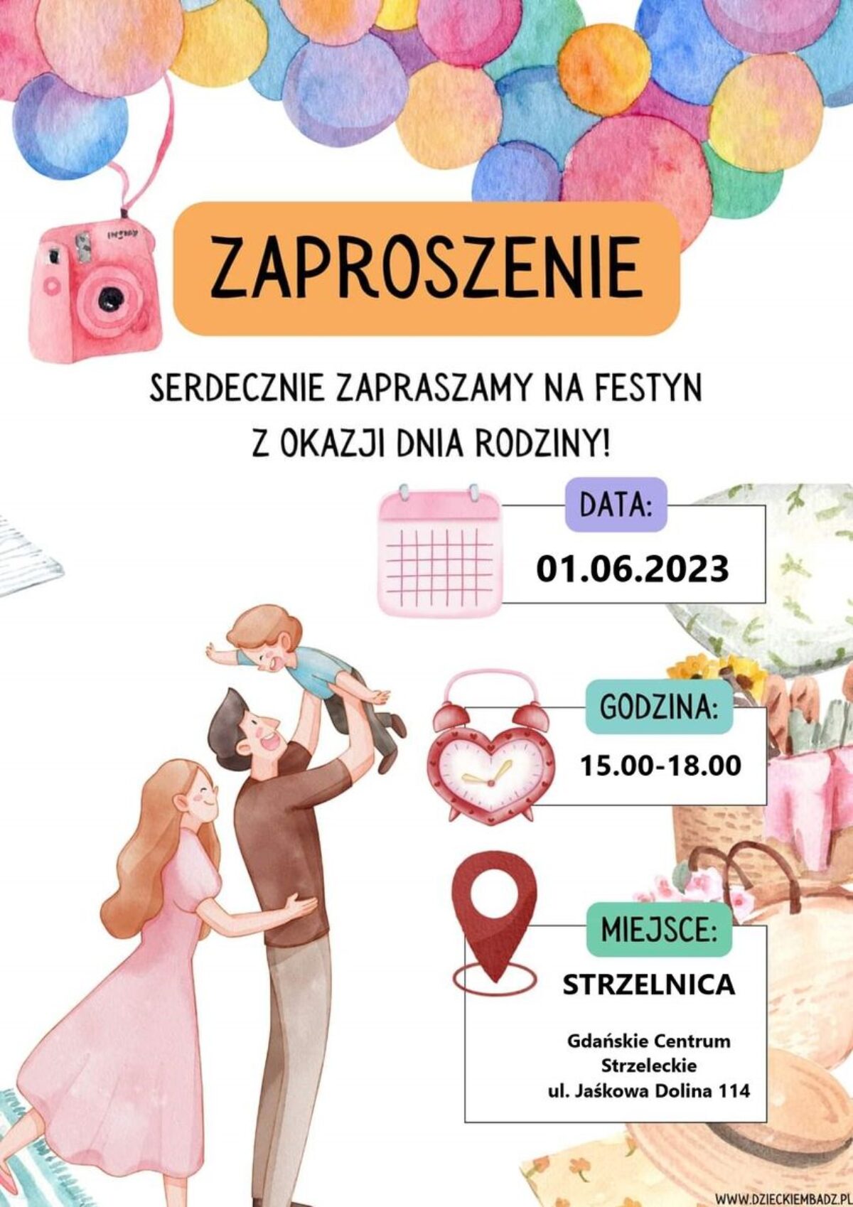 Zaproszenie Na Festyn Rodzinny Publiczne Pozytywne Przedszkole Nr